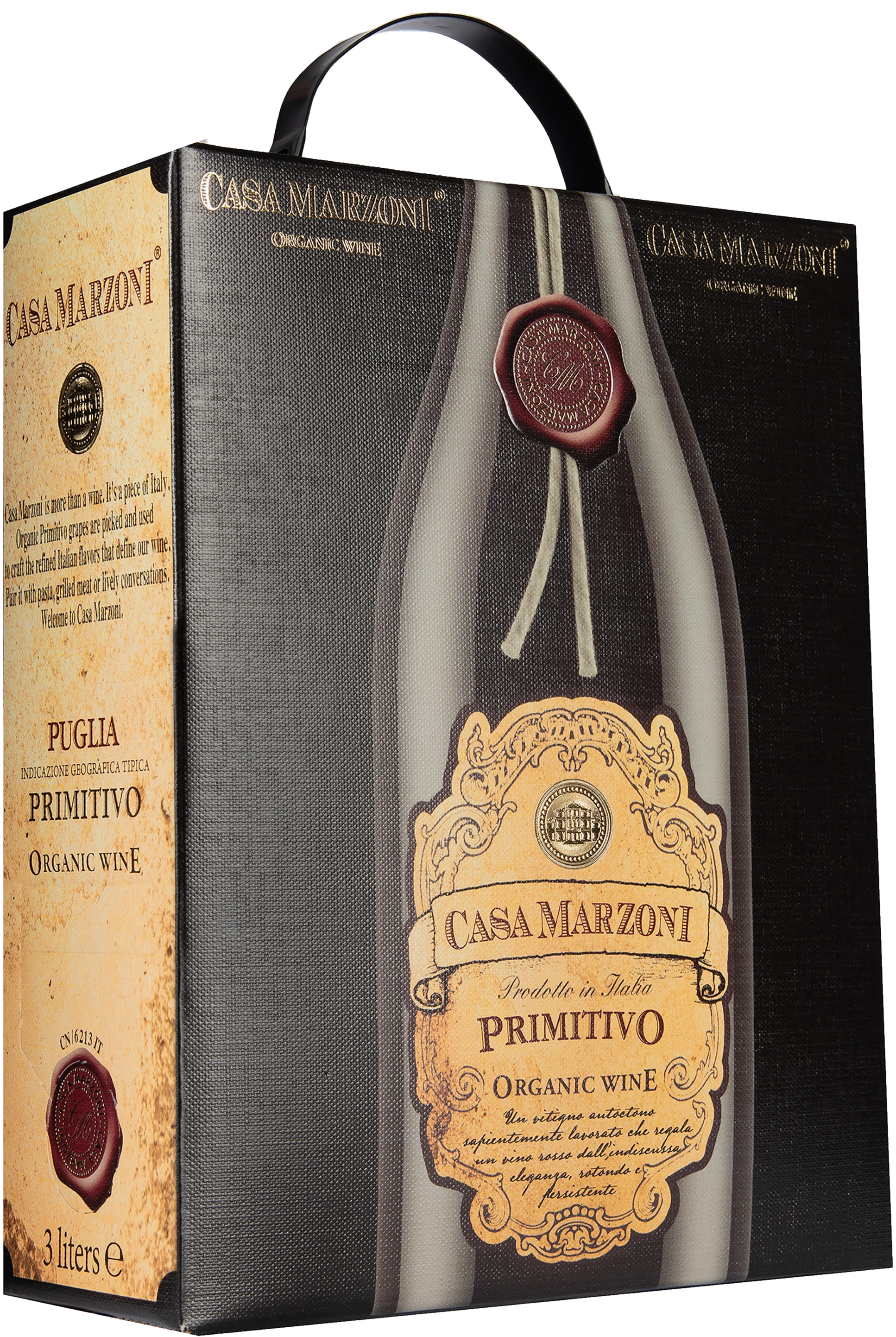 Casa Marzoni Organic Primitivo 2025 hanapakkaus