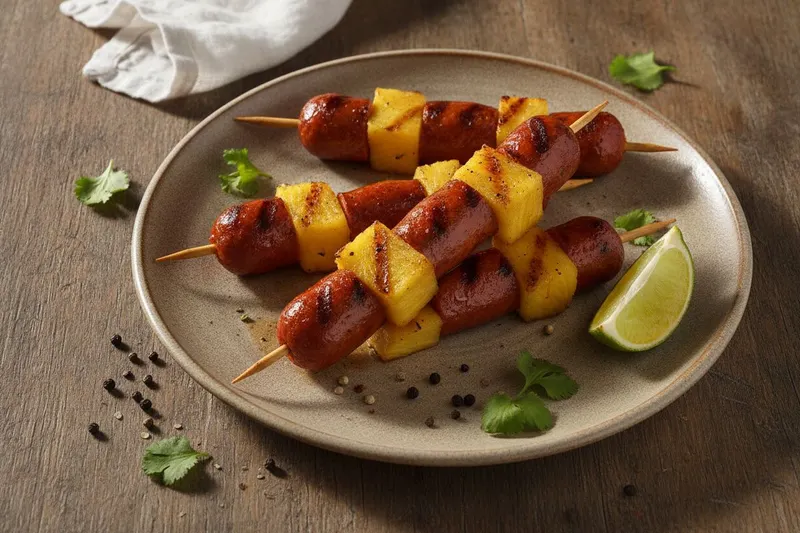 Chorizo-ananasvartaat grillissä