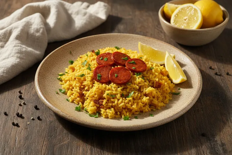Chorizo-paella espanjalaiseen tapaan