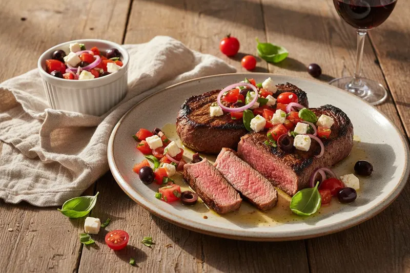 Entrecôte ja kreikkalainen salsa