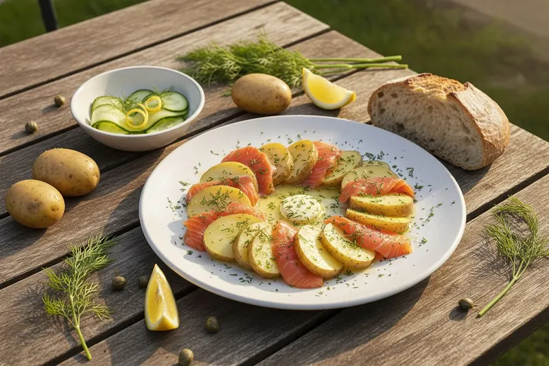 Grillinyytti uusista perunoista ja kylmäsavulohesta