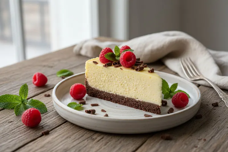 Juustokakku browniepohjalla