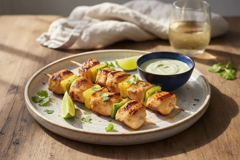 Kanavartaat ananaksella ja limemarinadilla