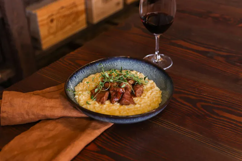 Karamellipossu Risotto