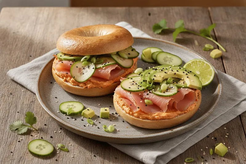 Korealainen savukirjolohibagel