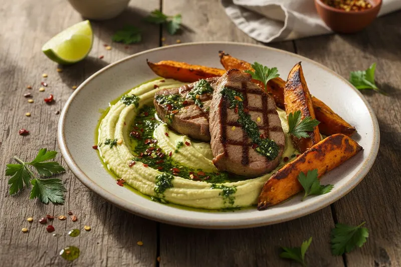 Possua, bataattia ja limehummus