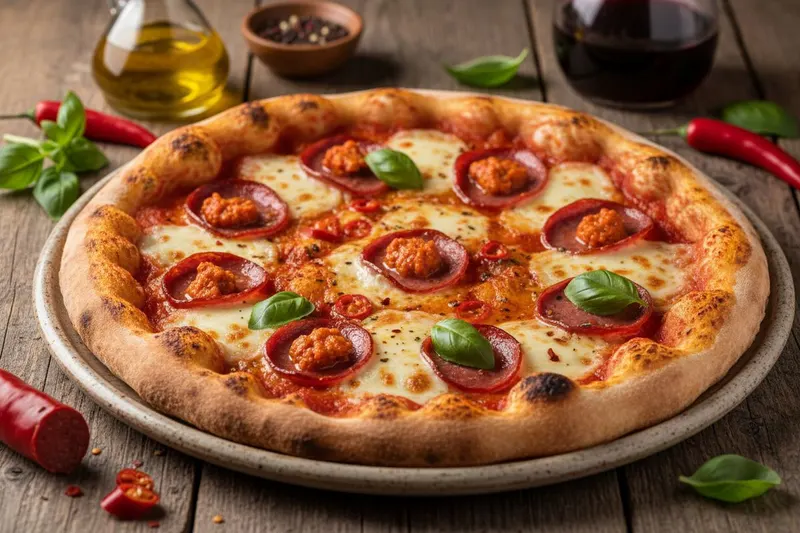 Pizza Diavola – Tulinen Salamipizza