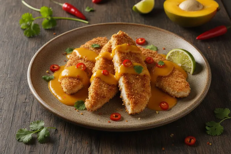 Rapea kana mango-chilikastikkeella