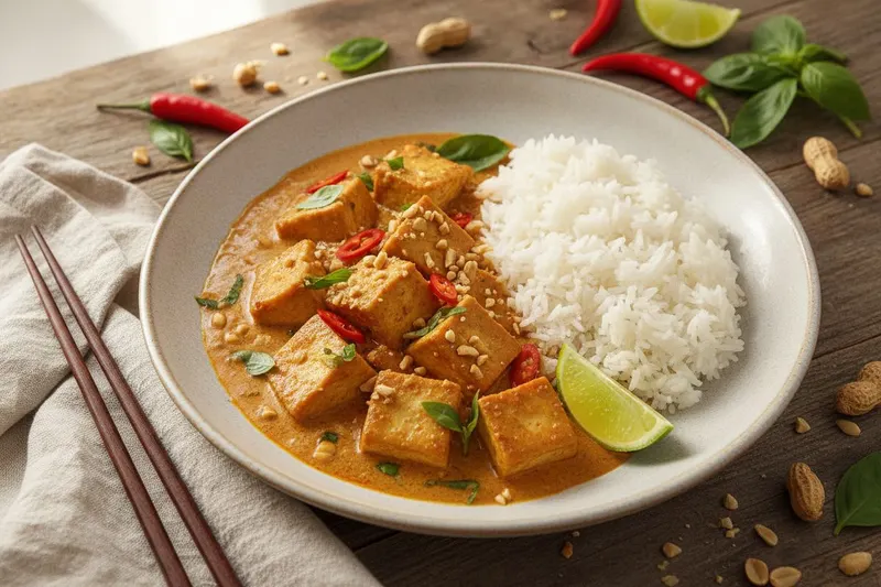Maapähkinä-panang curry tofulla