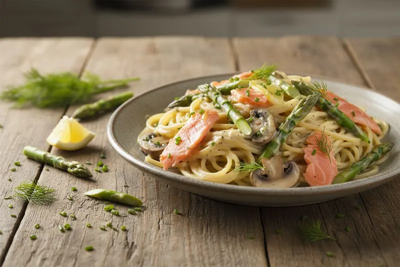 Lohipasta tankoparsalla