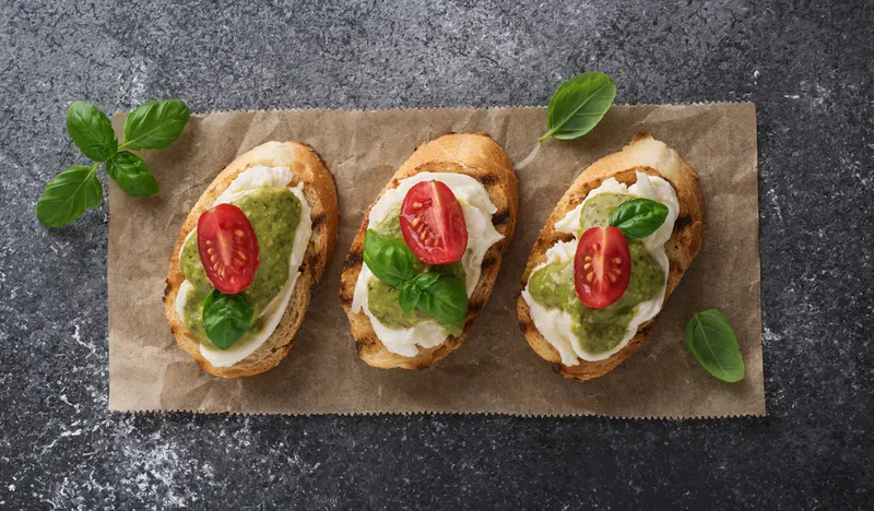 Sitruuna-bruschetta