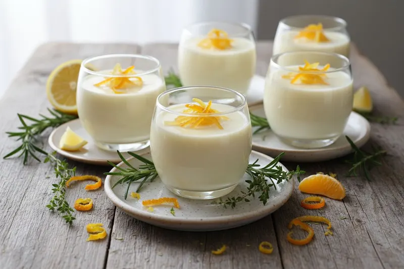 Sitruuna-ricottapannacotta