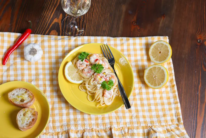 Katkarapupasta Resepti