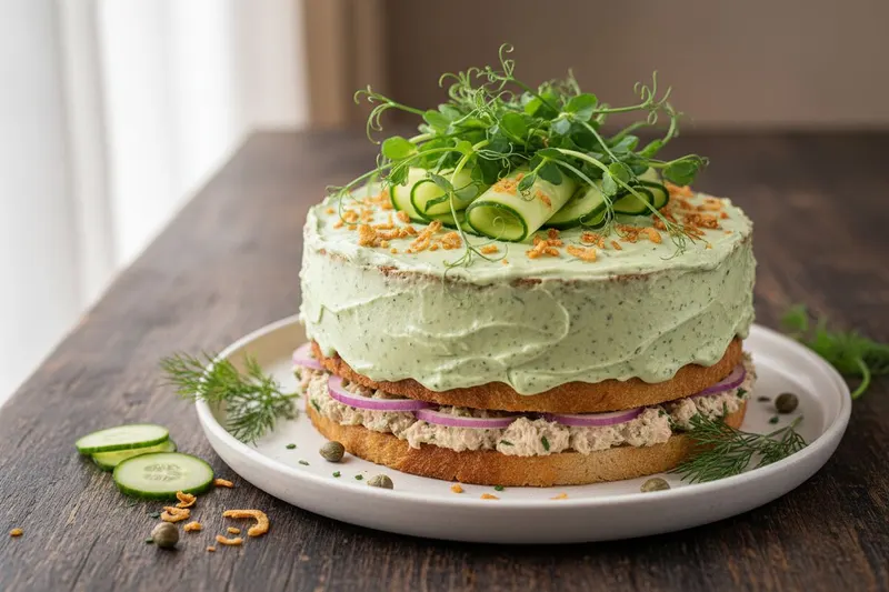 Tuna melt -voileipäkakku