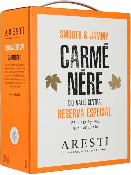Aresti Reserva Especial Carmenère 2025 hanapakkaus